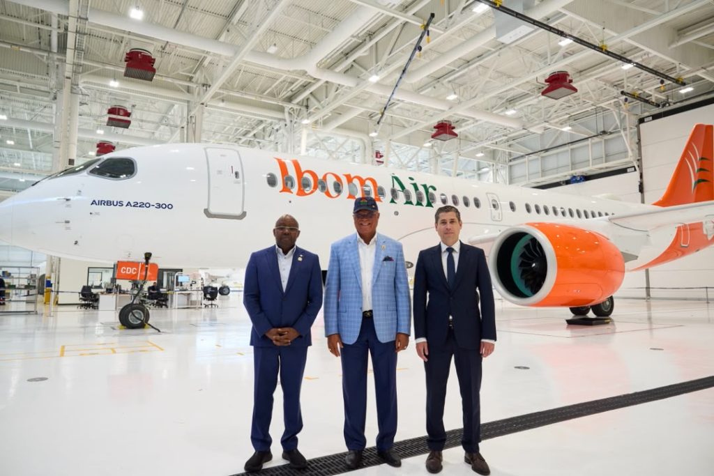 Gov Eno Strengthens Ibom Air Fleet, Inspects New Airbus A220-300 in Quebec