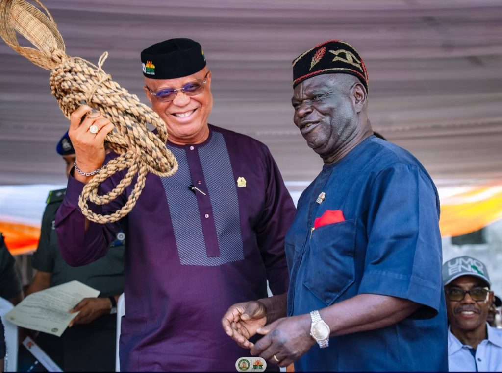 39th Anniversary: Gov Eno Opens 6.475km Amanyam–Mbiaso Road in Ikot Ekpene