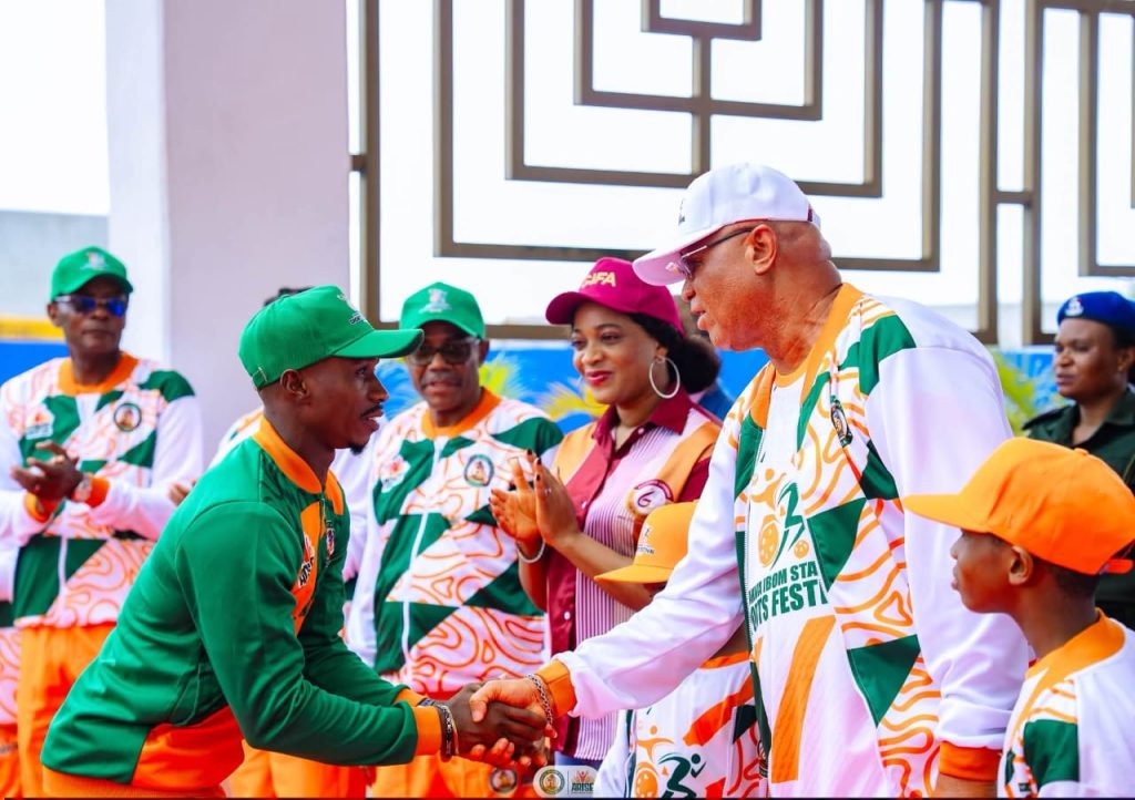 Gov Eno Receives 2026 Sports Festival Torch, Pledges Greater Investment in Sports